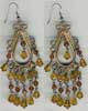 Tonal Topaz Beaded Filigree Earring - click here for large view