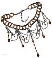 Tonal Topaz Hanging Necklace - click here for large view
