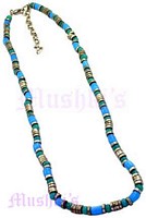 Single Row Turquise Green Necklace - click here for large view
