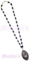 Single Row Amy Glass Pendant  Necklace - click here for large view