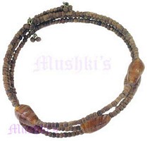 Two Row Beaded Coil Choker - click here for large view