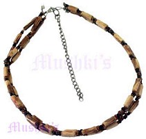 Three Row Beaded Necklace - click here for large view
