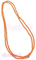 Double Row Pink Seed Beaded Necklace - click here for large view