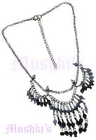 Black Beaded Necklace - click here for large view