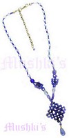 Blue Beaded Necklace - click here for large view