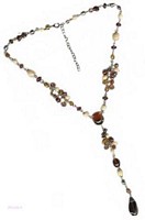 Multy Color Beaded Y Necklace - click here for large view