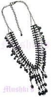Black Beaded Necklace - click here for large view