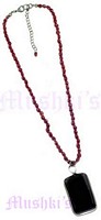 Coral Beaded Pendant Necklace - click here for large view