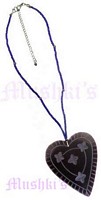Purple Beaded Pendant Necklace - click here for large view