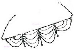 Black Beaded Necklace - click here for large view