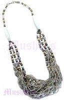 Multy Row Seed Beaded  Necklace - click here for large view