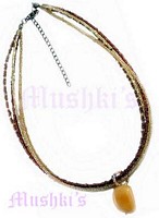 Multy Row Topaz Beaded  Necklace - click here for large view