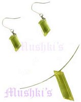 coil necklace with faceted drop - click here for large view
