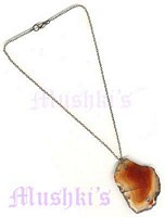 Plate agate necklace - click here for large view
