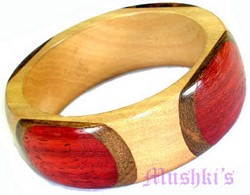 wooden bangle - click here for large view