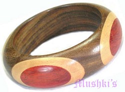 wooden bangle - click here for large view