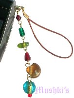 Indian beaded mobile charms - click here for large view