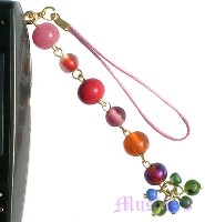 Indian beaded mobile charms - click here for large view