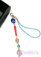 Indian beaded mobile charms - click here for large view