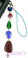 Indian beaded mobile charms - click here for large view