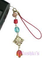 Indian beaded mobile charms - click here for large view