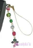 Indian beaded mobile charms - click here for large view