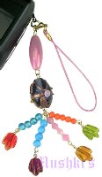 Indian beaded mobile charms - click here for large view