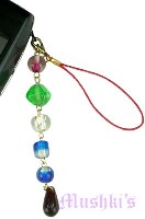 Indian beaded mobile charms - click here for large view