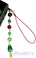 Indian beaded mobile charms - click here for large view