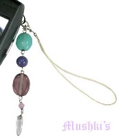 Indian beaded mobile charms - click here for large view