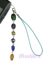 Indian beaded mobile charms - click here for large view