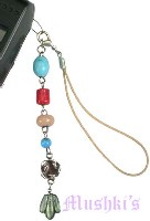 Indian beaded mobile charms - click here for large view