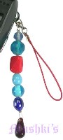 Indian beaded mobile charms - click here for large view