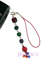 Indian beaded mobile charms - click here for large view