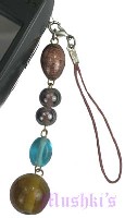 Indian beaded mobile charms - click here for large view