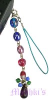 Indian beaded mobile charms - click here for large view