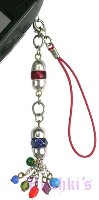 Indian beaded mobile charms - click here for large view