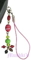 Indian beaded mobile charms - click here for large view