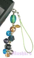 Indian beaded mobile charms - click here for large view