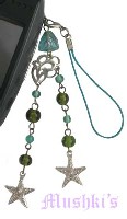 Indian beaded mobile charms - click here for large view