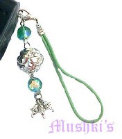 Indian beaded mobile charms - click here for large view