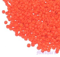 Orange Opaque Indian glass seed bead - click here for large view