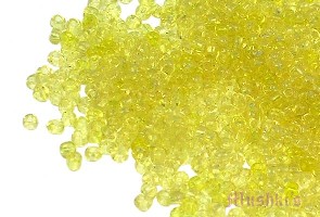 Lammond green plain transparent Indian glass seed bead - click here for large view