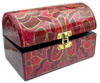Hand painted wooden jewelry & pill box - click here for large view