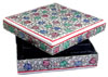 Hand painted wooden jewelry & pill box - click here for large view