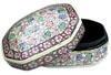 Hand painted wooden jewelry & pill box - click here for large view