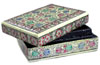 Hand painted wooden jewelry & pill box - click here for large view
