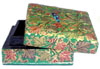 Hand painted wooden jewelry & pill box - click here for large view