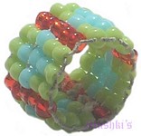 Kids and teens beaded finger rings - click here for large view
