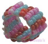 Kids and teens beaded finger rings - click here for large view